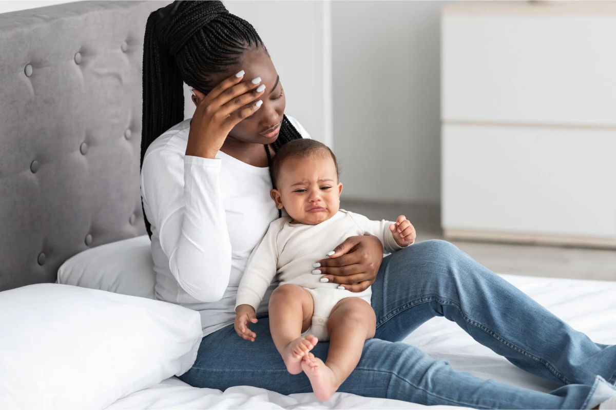 Image-of-a-mother-showing-different -emotions-from joy-to -sadness-representing-mood-swings-and-emotional-changes-after-childbirth.routine-care-after-delivery