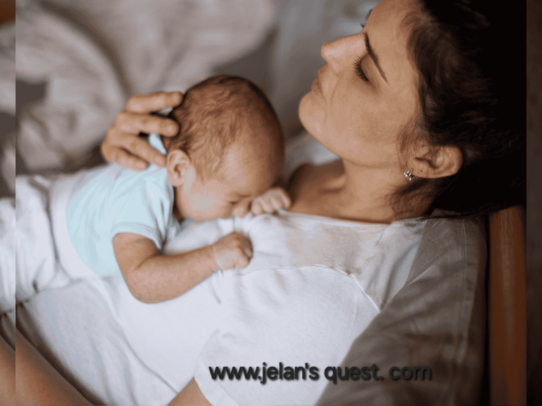  A-mother-carrying-her-sleeping-baby-at-night-quietly-crying-while-holding-the-child-close- a-love-that-changed-everything.