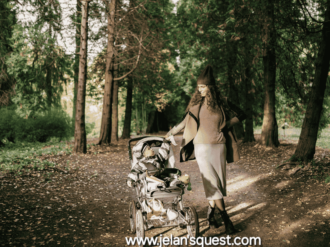 A-mother-walking-with-her-baby-in-a-stroller-showing-how-motherhood-changes-everything.