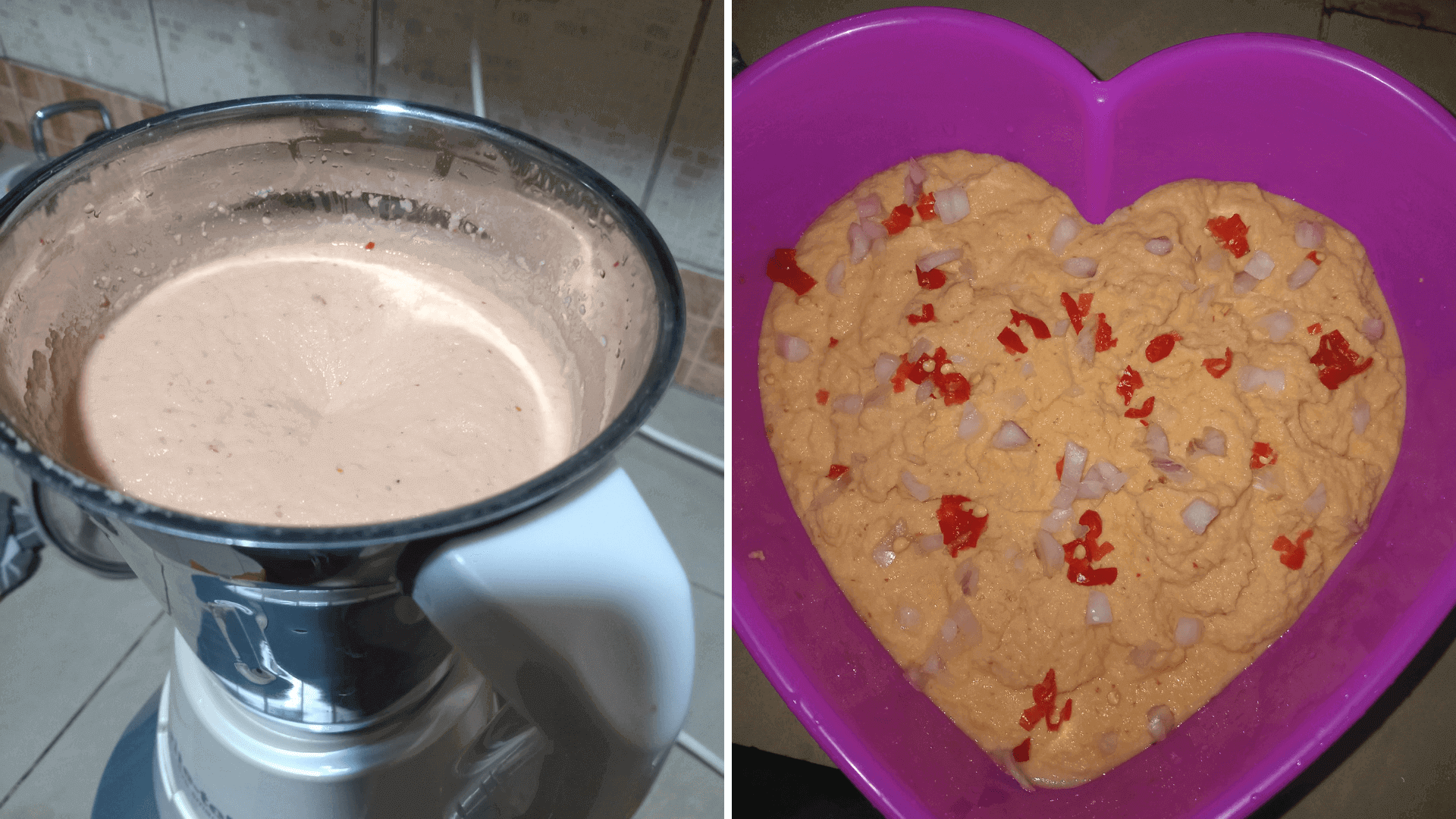 Step-by-step-beans-blended-in-blender-then-transferred-to-bowl