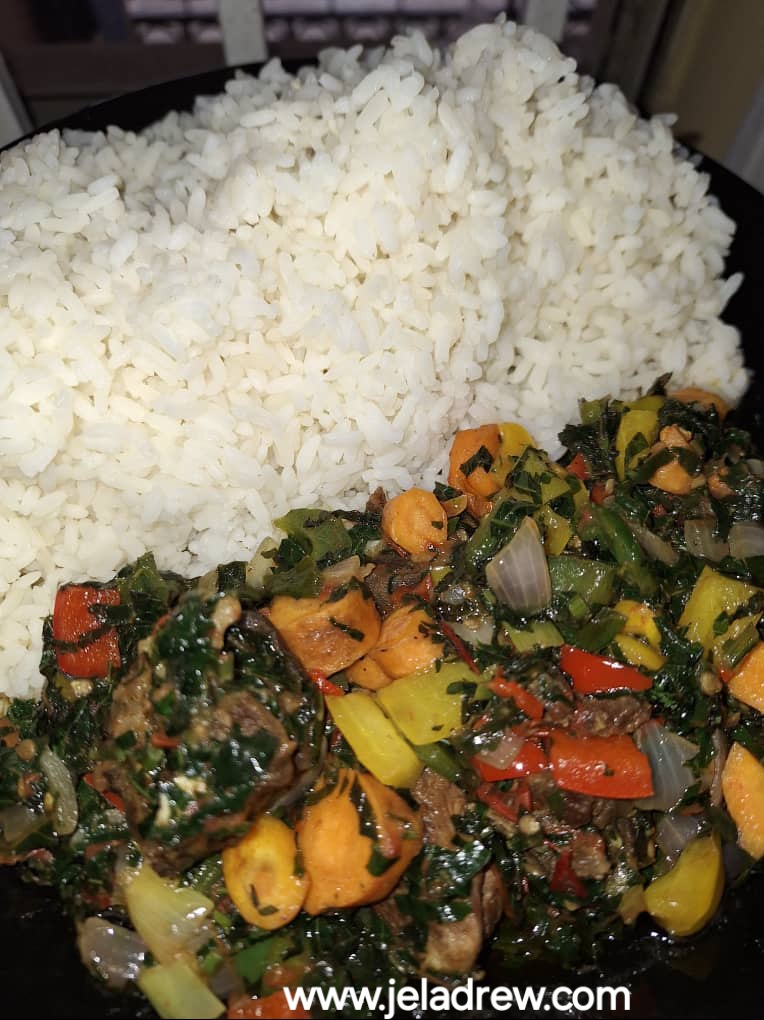 White-rice-with-Mixed-Vegetable-stir-fry