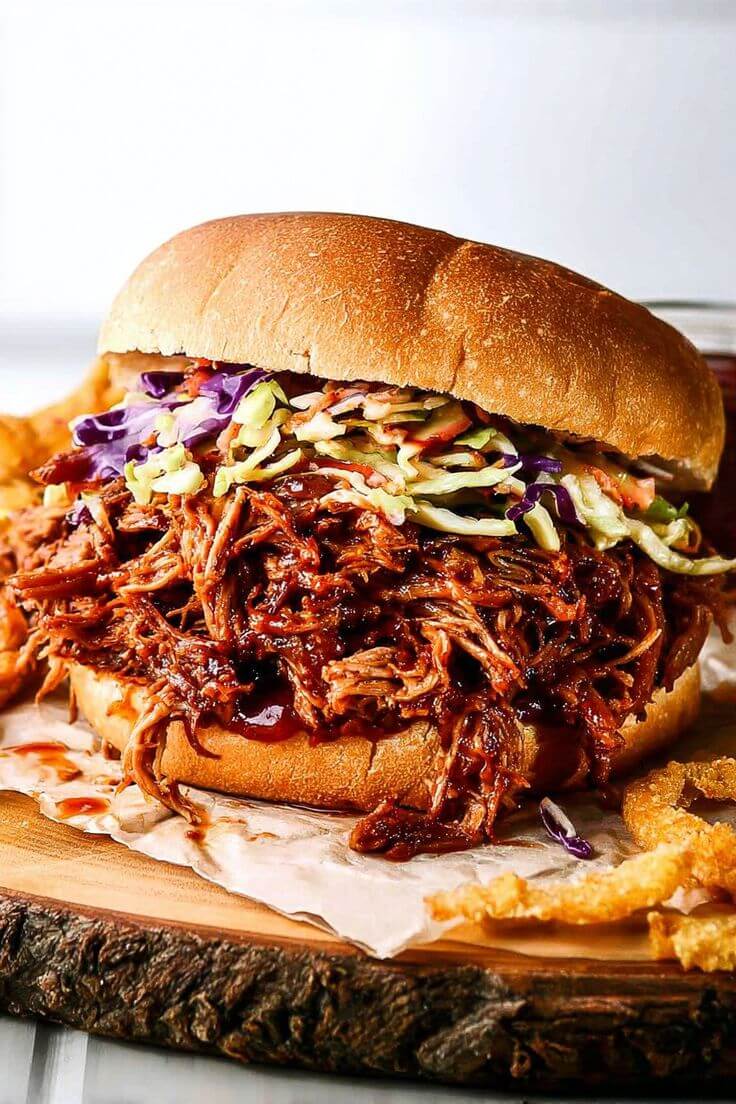 BBQ-pulled-pork-sand-wich-on-a-toasted-bun-with-coleslaw.
