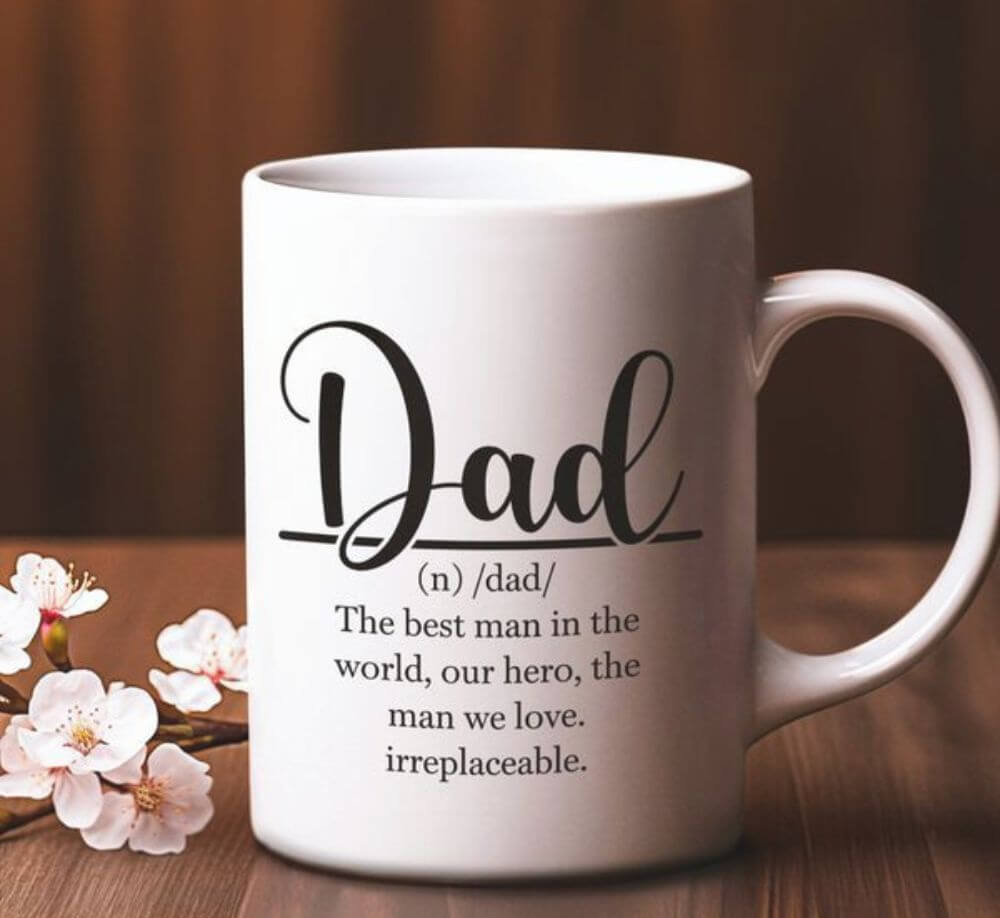 White-ceramic-mug-with-Dad-definition-printed-on-it-thoughtful-Fathers-Day-gift-idea.