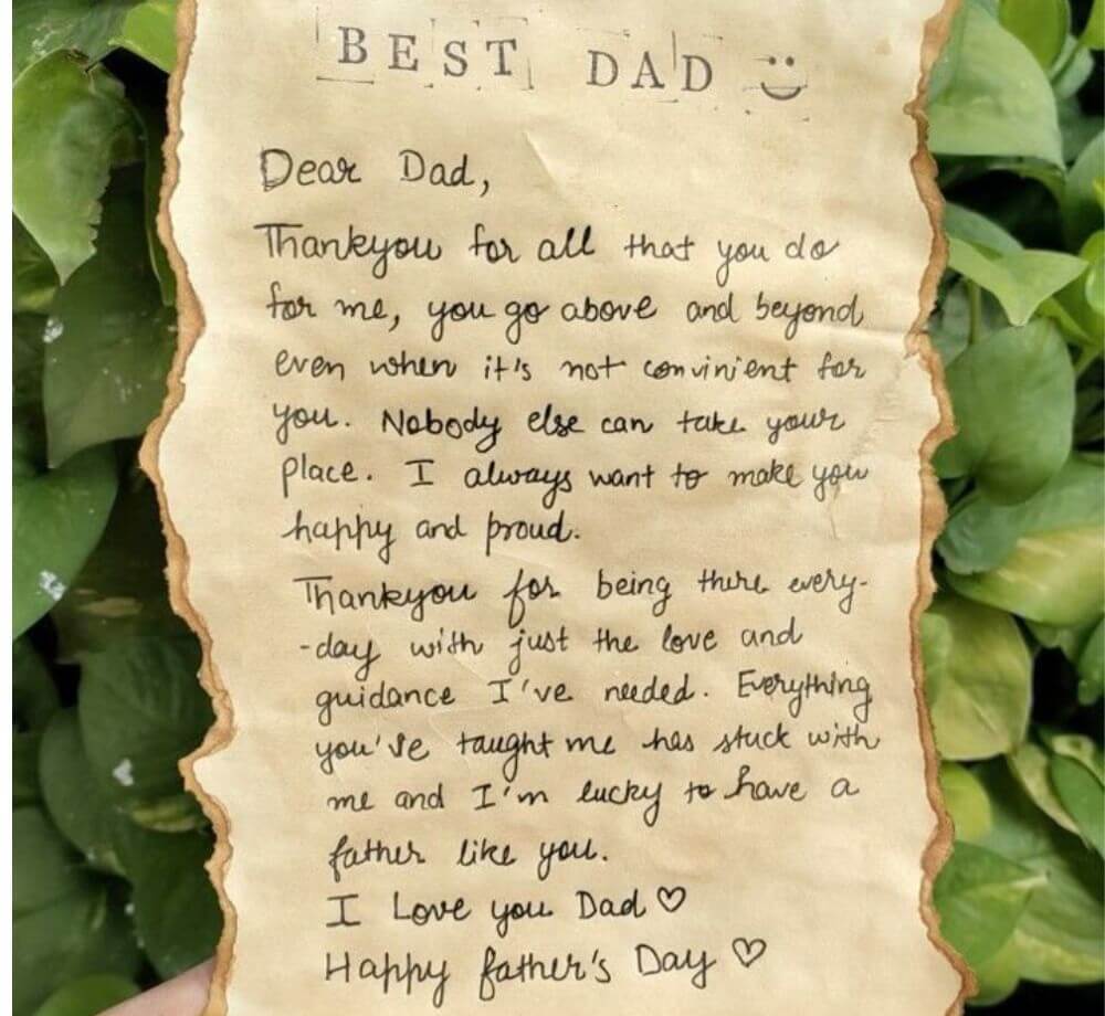 Hand-written-appreciation-note