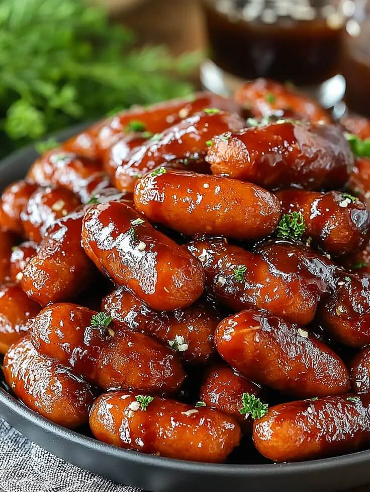 Little-Smokies-coated-in-a-sweet-and-tangy-sauce