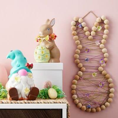 Wooded-bead-bunny-decor