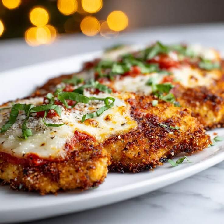 Crispy-parmesan-crusted-chicken-breast-cutlet-with-melted-cheese