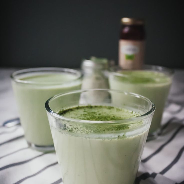 Green-tea-pana-cotta-in-a-glass-cup