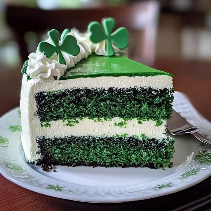 green-velvet-cake-with-shamrock-design