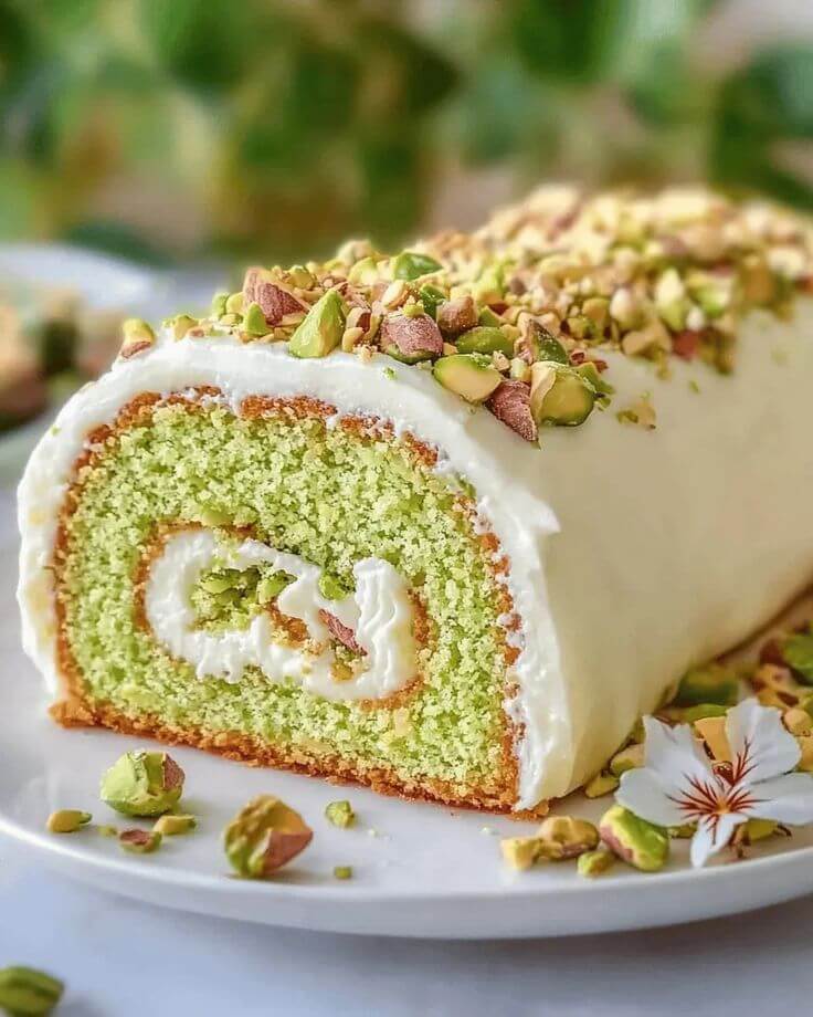 pistachio-roll-cake