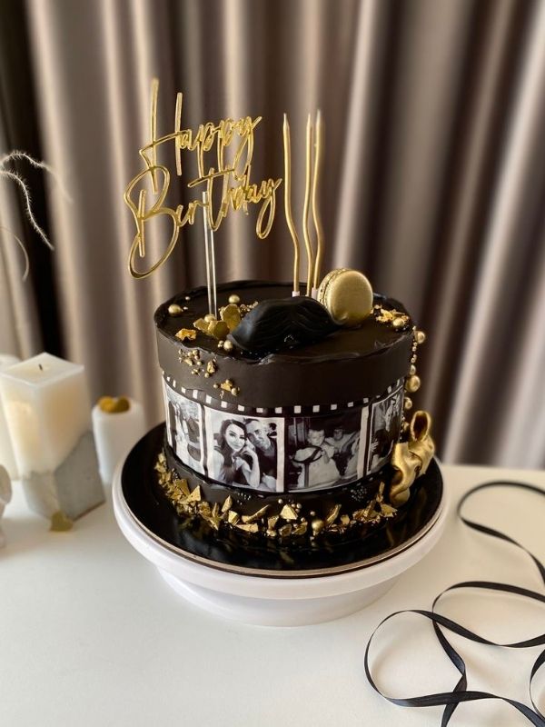 Elegant-Black-and-Gold-Graduation-Cake-Ideas