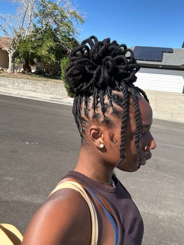 Elegant-Wedding-Guest-Loc-Hairstyles-for-Women