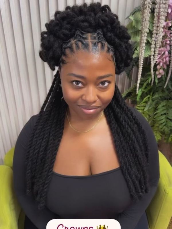 Elegant-Wedding-Guest-Loc-Hairstyles-for-Women