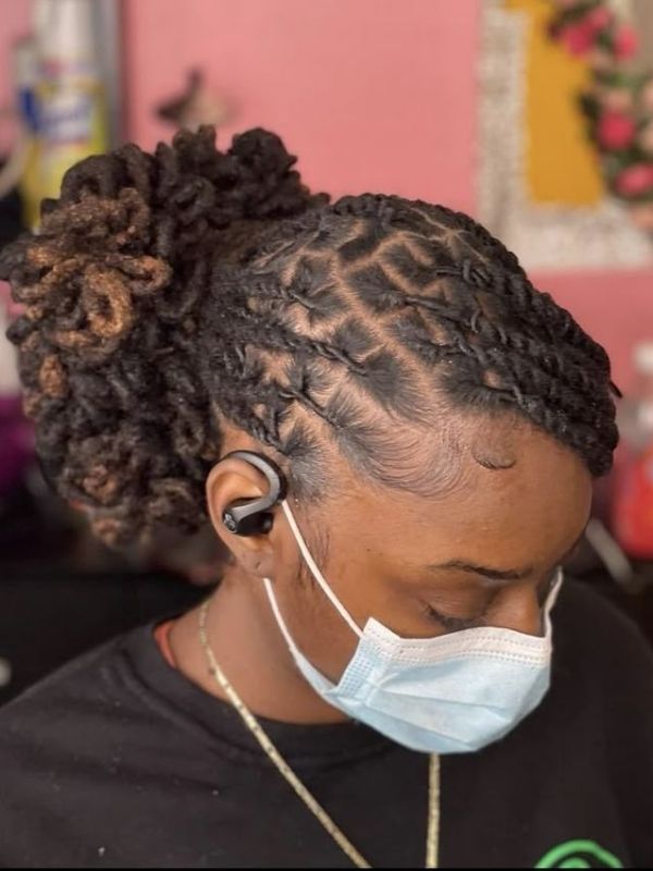 Elegant-Wedding-Guest-Loc-Hairstyles-for-Women