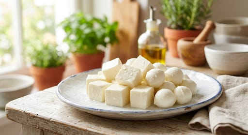 Mozzarella-cutted-into-cube-for-salad