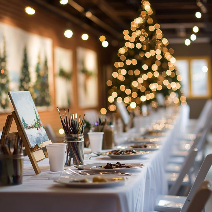 paint-and-sip-team-activity-office-holiday-party