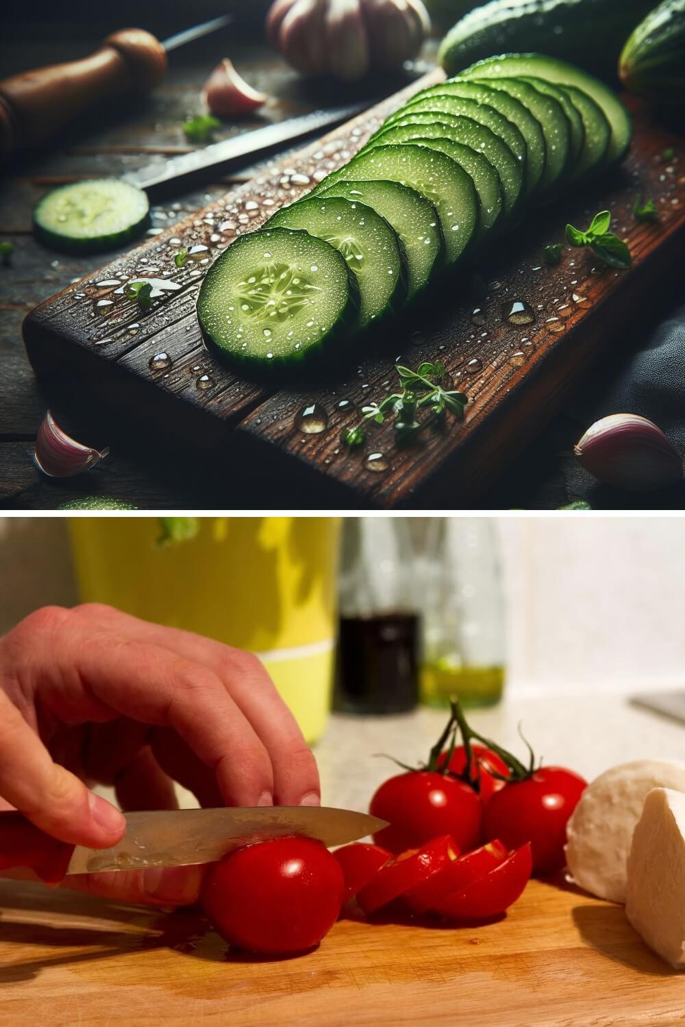 Image-of-sliced-tomatoes-and-cucumber-ready-for-cucumber-caprese-salad-preparation