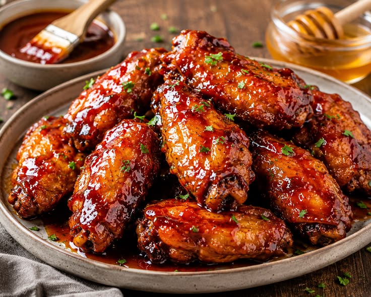 crispy-BBQ-chicken-wings-with-sticky-sauce