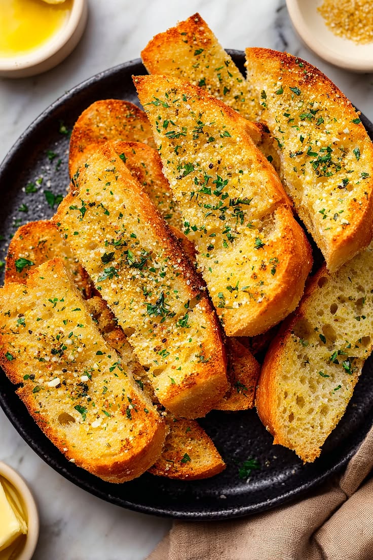 soft-garlic-bread-and-homemade-cornbread