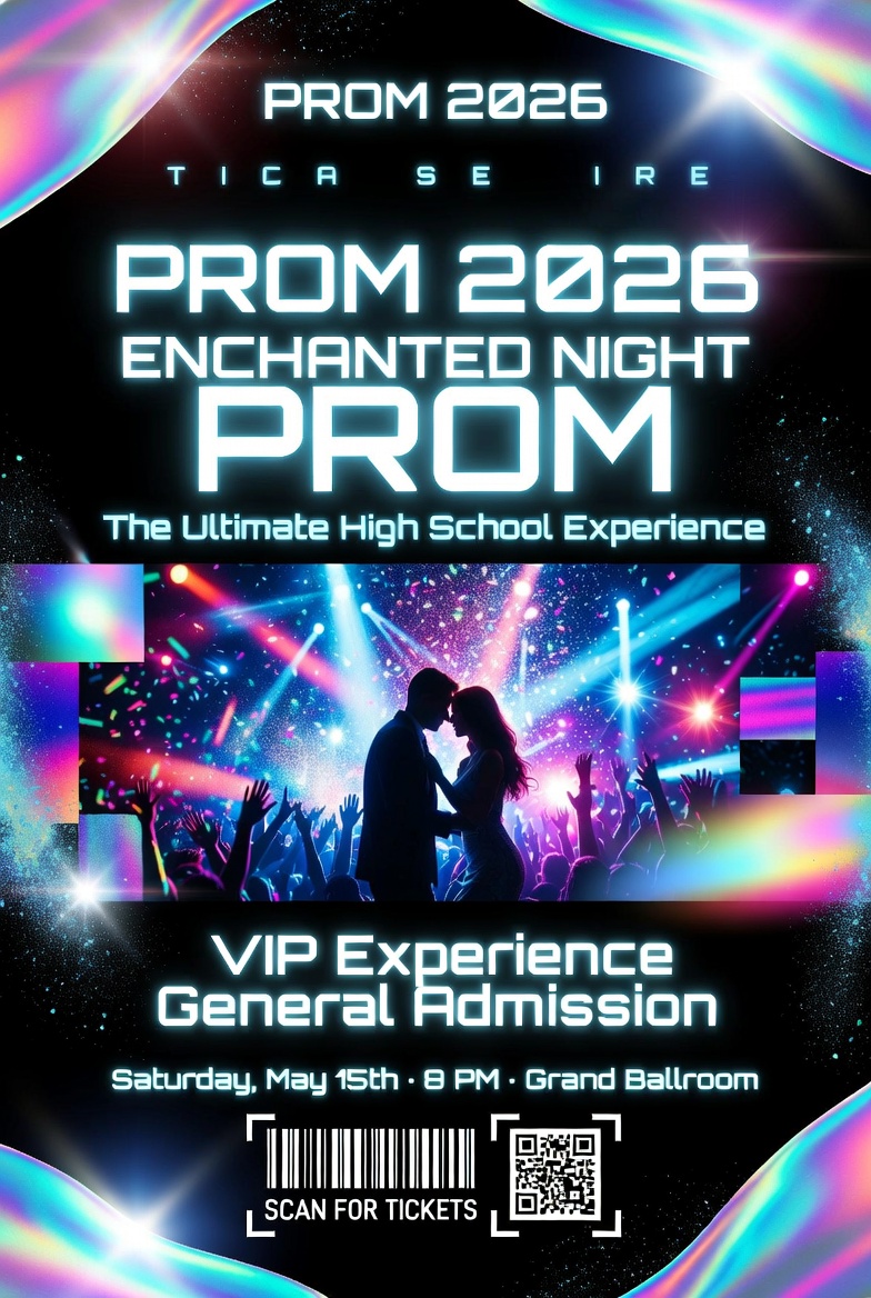 Premium-concert-ticket-style-event-poster-with-holographic-borders-glowing-cyan-text-and-silhouette-of-a-couple-dancing-at-a-music-festival