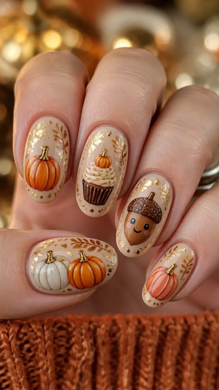Acorn-nails-fall-and-Thanksgiving-nails