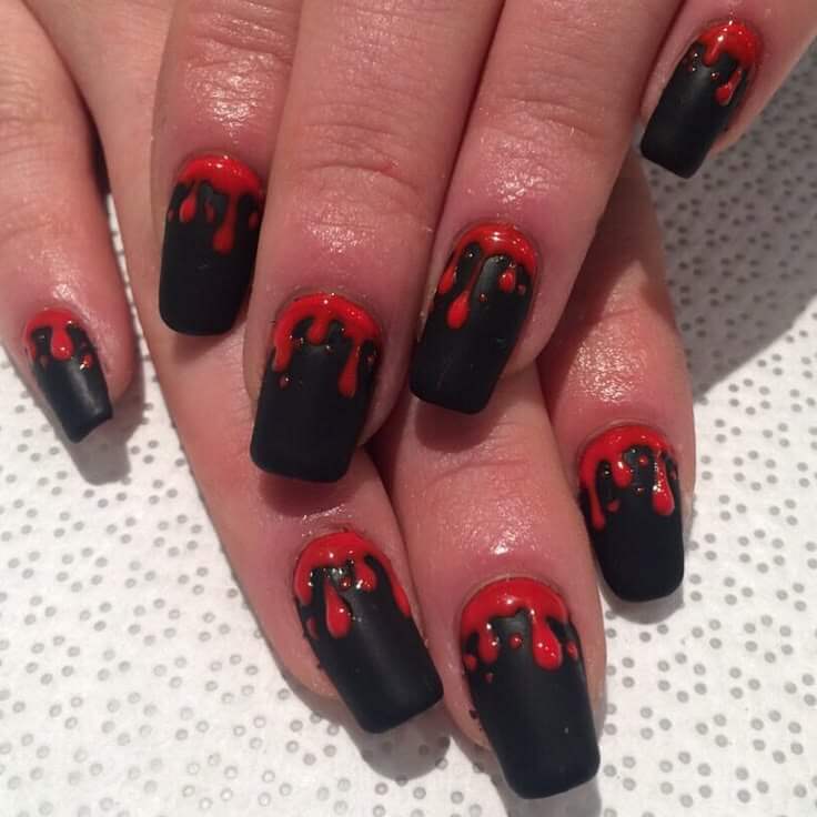 Blood-drip-halloween-nail-ideas