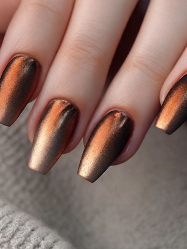 Bronze-ombre-nails