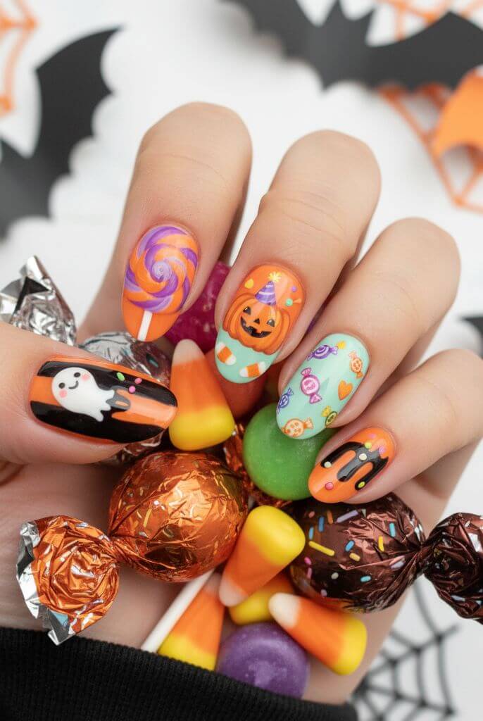 Candy-themed-nails