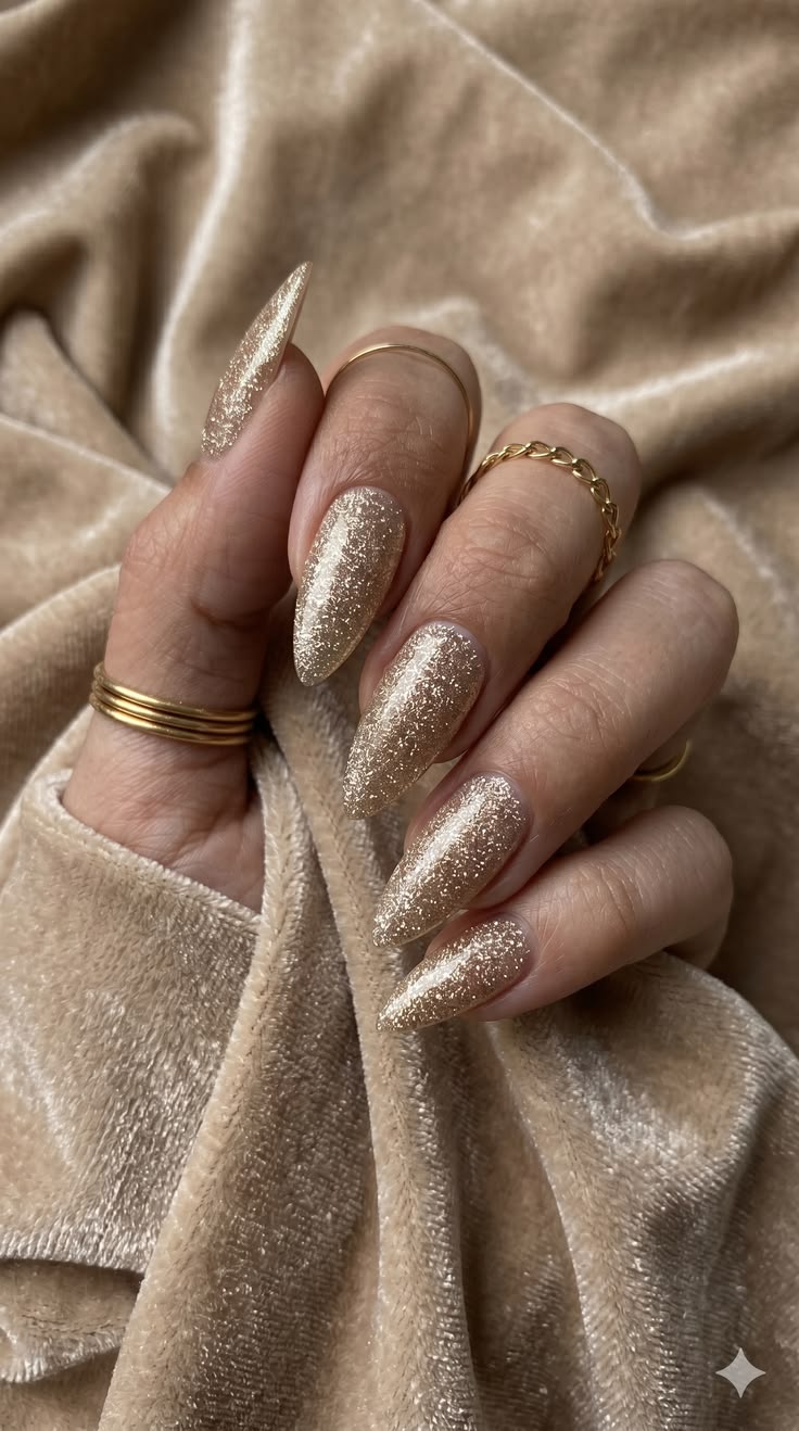 Champagne-shimmer-fall-and-Thanksgiving-nail-ideas
