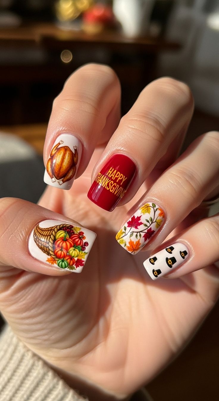 Cornucopia-accent-fall-Thanksgiving-nails