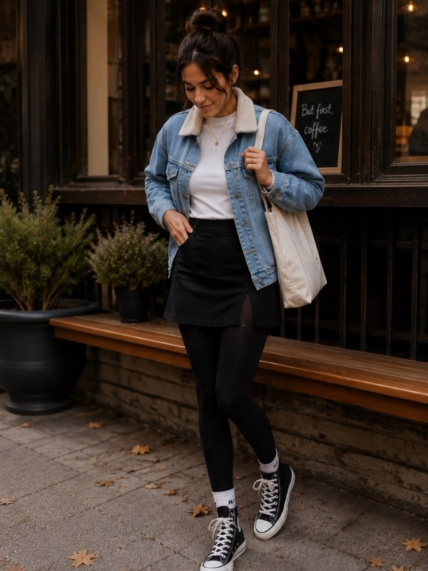 Cute-Skirt-and-Leggings-Outfit