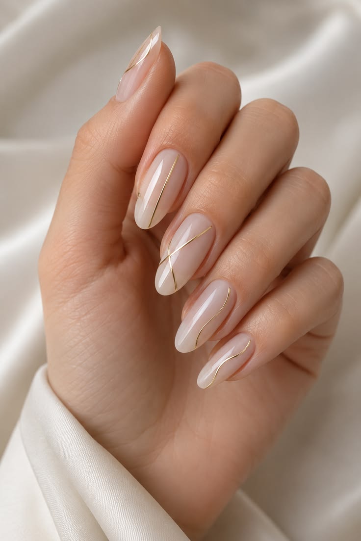 Minimalist-gold-line-fall-Thanksgiving-nails