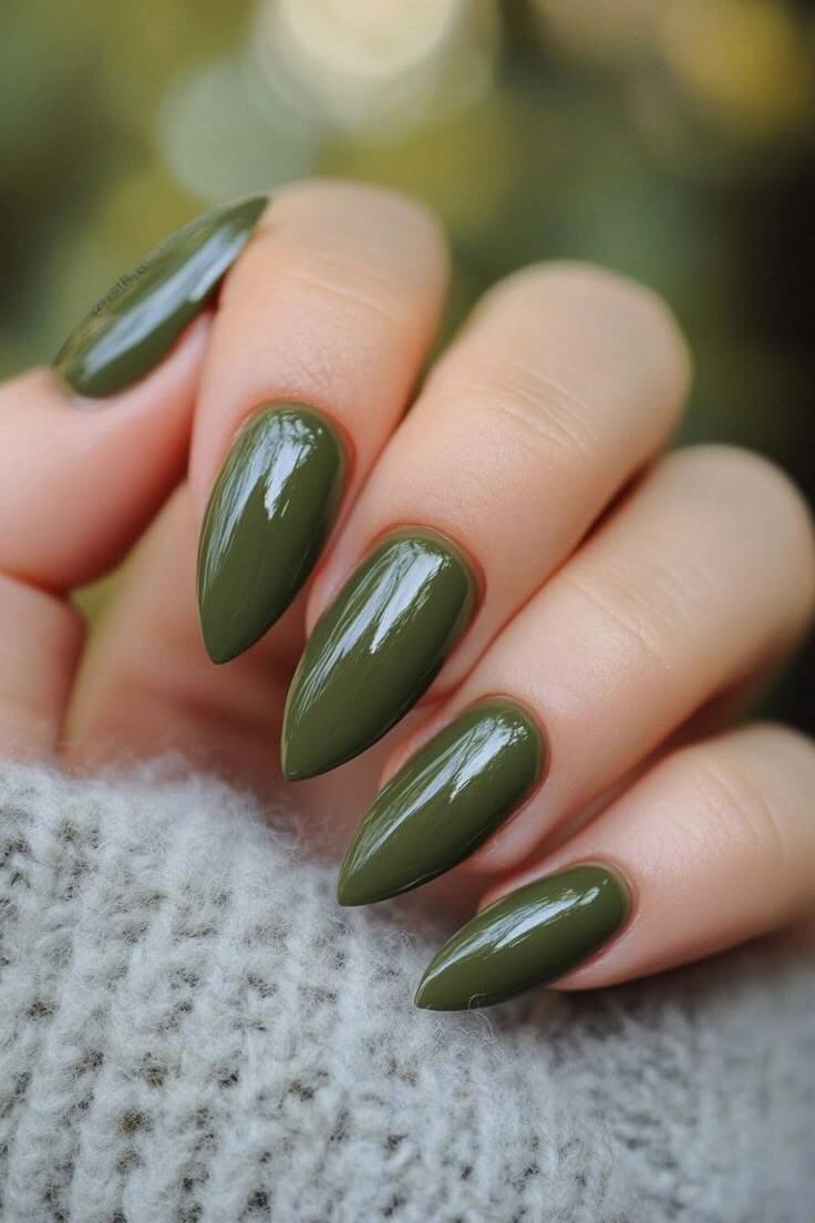 Olive-green-nails