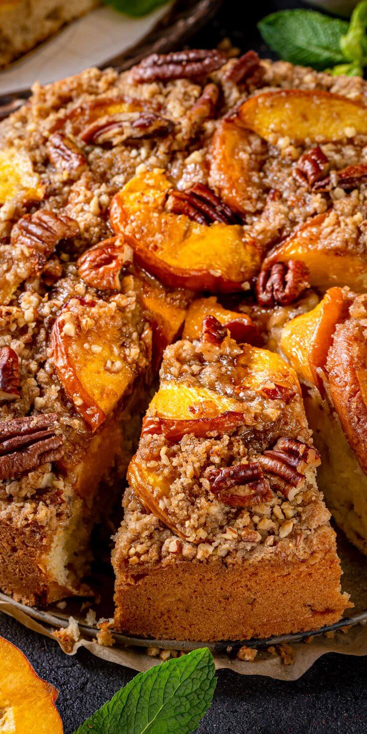 Peach-pecan-coffee-cake
