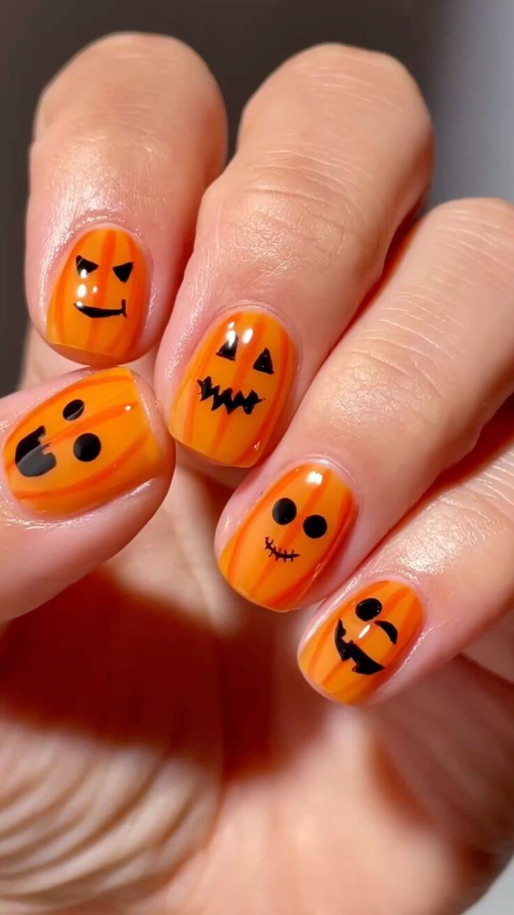 smiling-pumpkins-short-nails
