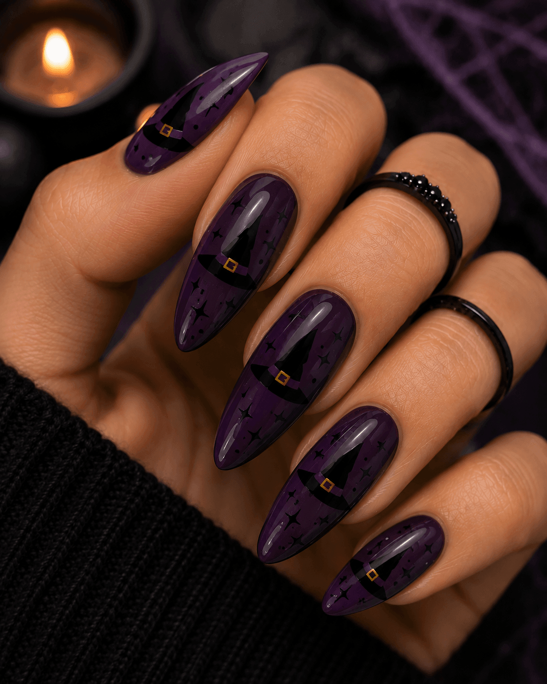 witch-hats-Halloween-Nails
